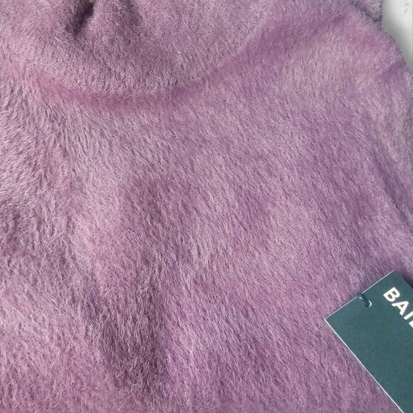 BAILEY 44 Maroon Mock Neck Short Sleeve Pullover Shiny Soft Sweater Size Medium - Picture 2 of 11